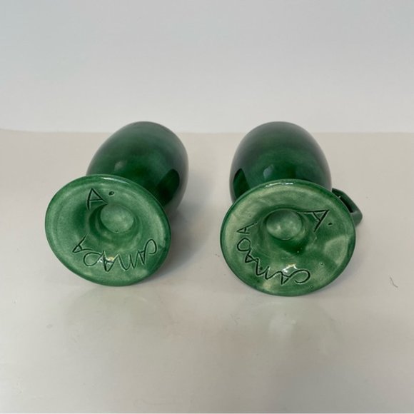 Large Pottery Pedestal Set of 2 Mugs - Picture 2 of 7